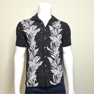 GEORGE gray rayon Hawaiian / Aloha shirt